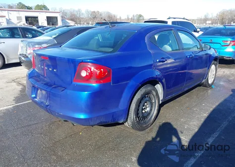 2014 Dodge Avenger Se из США, поврежденный, VIN 1C3CDZAB8EN196323